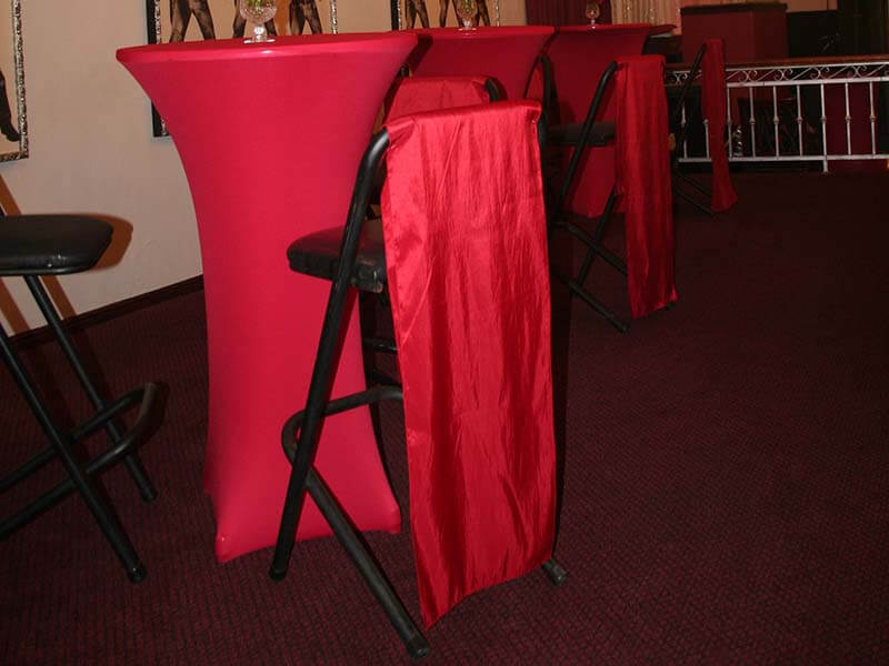 Touareg Tent accessories barstool Cocktail table Red lycra cover